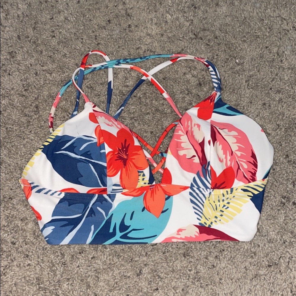 Hollister Strappy Floral Bikini Top